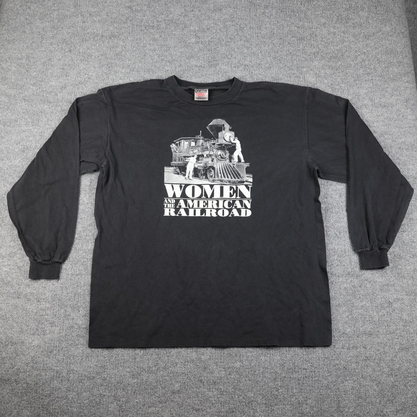 Vintage Women And The American Railroad Shirt Mens Xl Long Sleeve Made Usa 90s